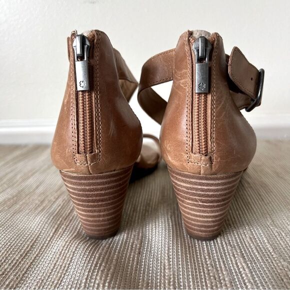 Lucky Brand Women's Jenley Wedges Sz 8 EUC Tan Leather - Picture 8 of 16